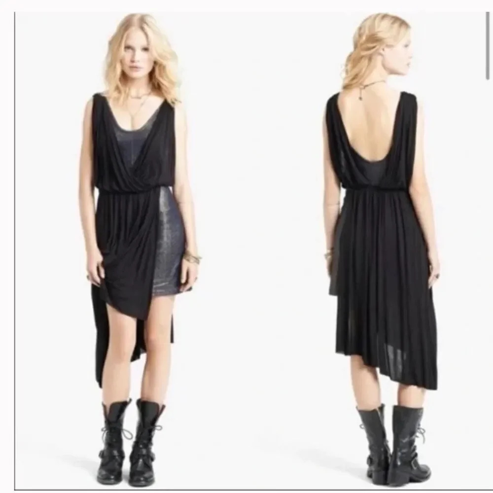 Free People Eleanor Grecian Asymmetrical Dress